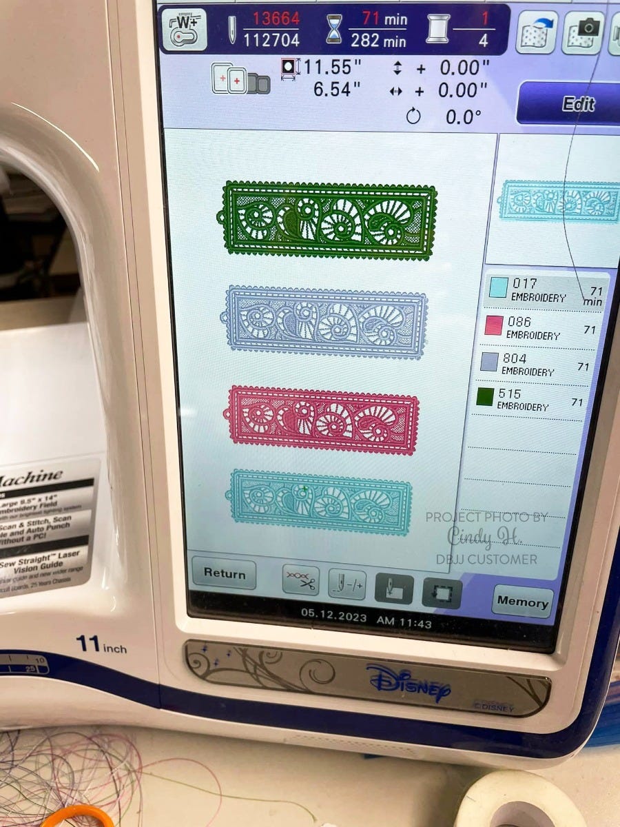 Free Standing Lace Bookmarks 1