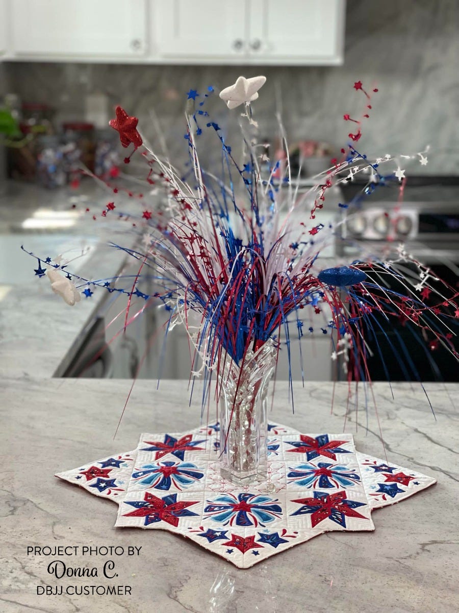 ITH Patriotic Table Topper