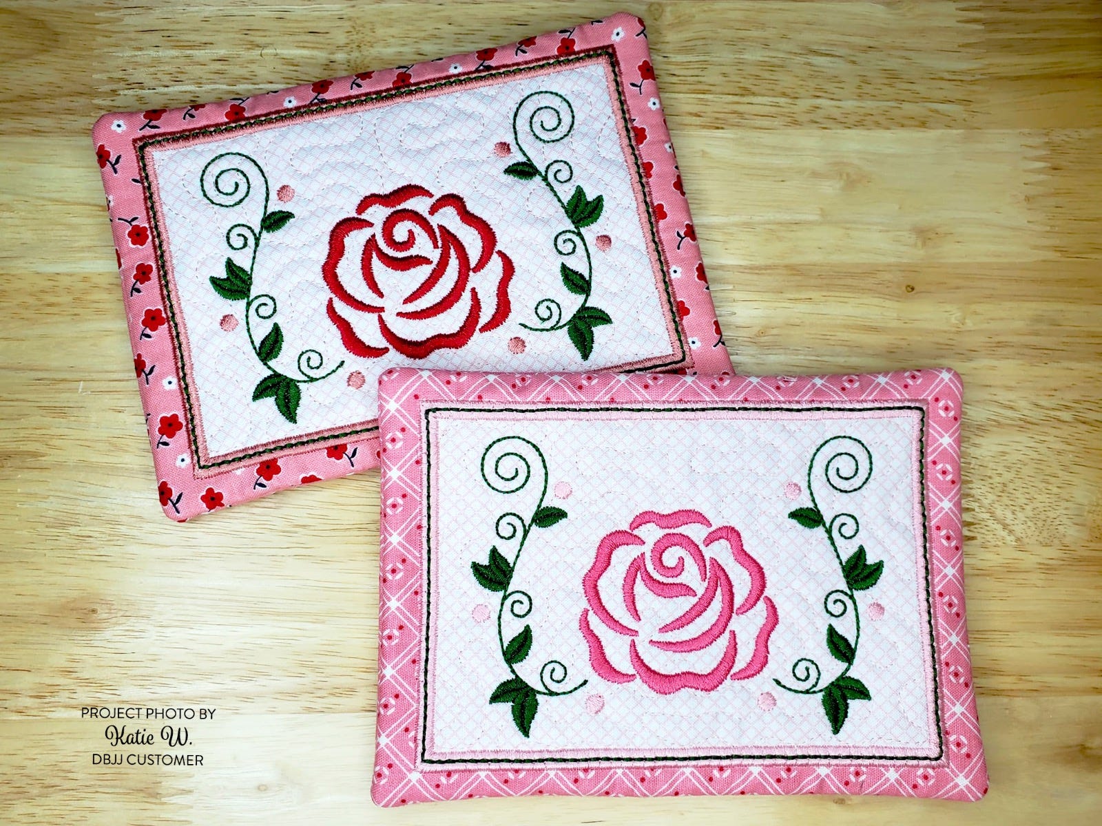 ITH Roses Mug Rug 1