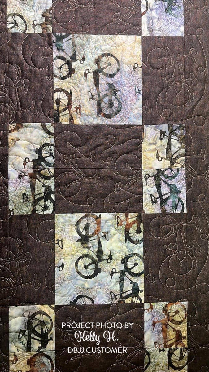 Bicycles End-to-End Quilting Embroidery Design