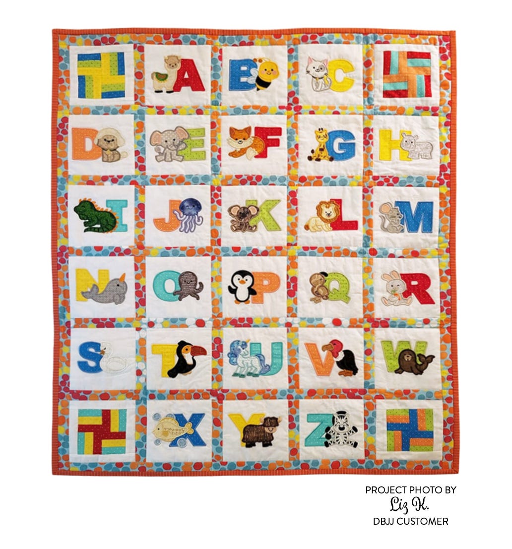 Animal Alphabet Applique