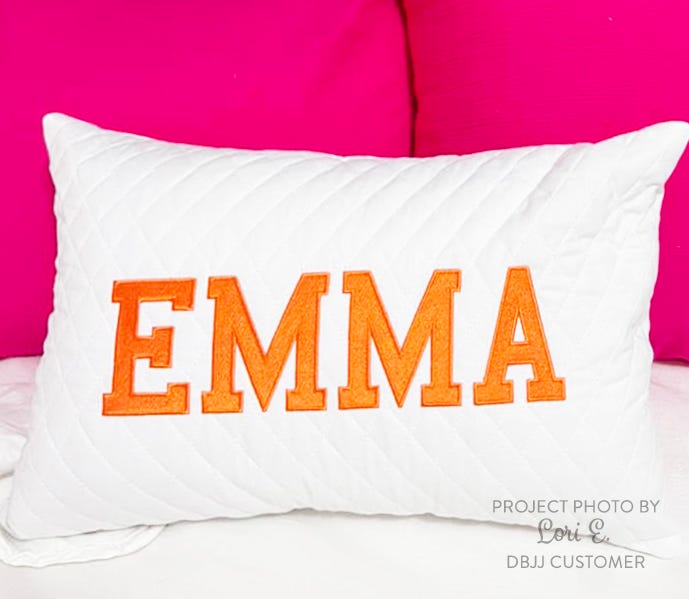 Varsity Filled Embroidery Font