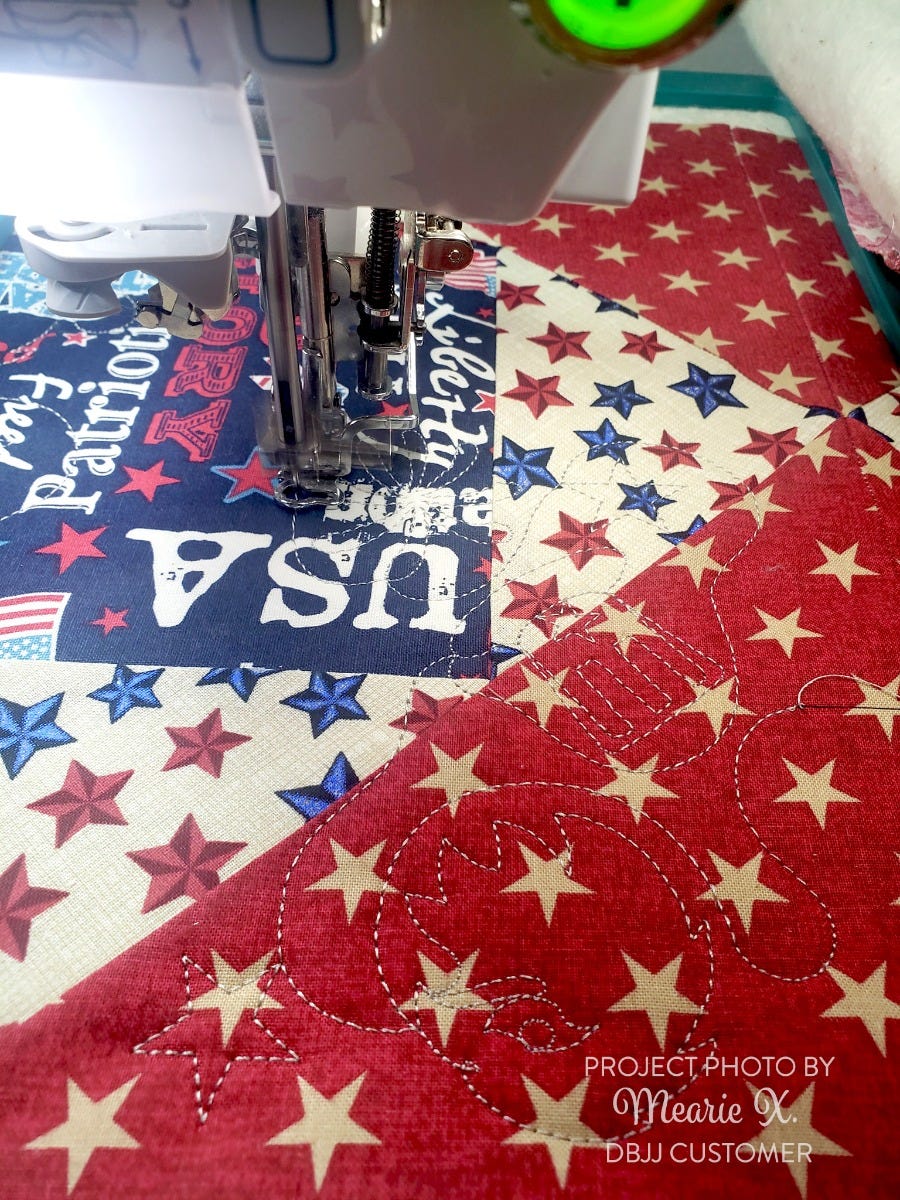 Patriotic 2 End-to-End Quilting Embroidery Design