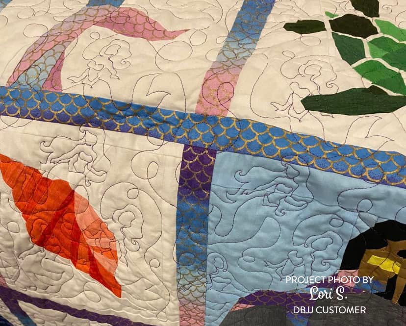 Mermaids End-to-End Quilting Embroidery Design