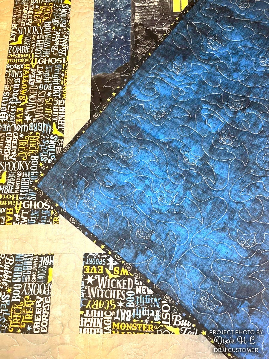 Halloween Bats End-to-End Quilting Embroidery Design