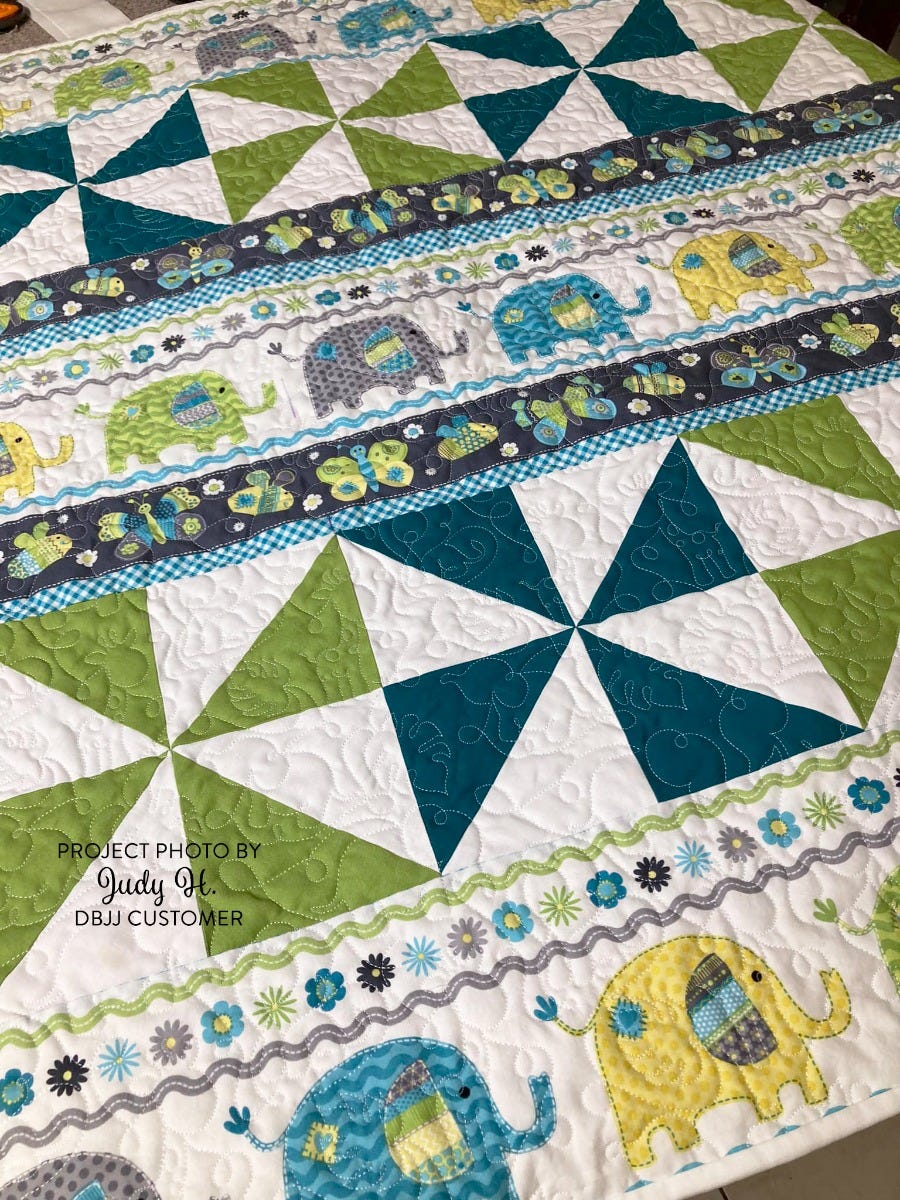 Baby Jungle End-to-End Quilting Embroidery Design
