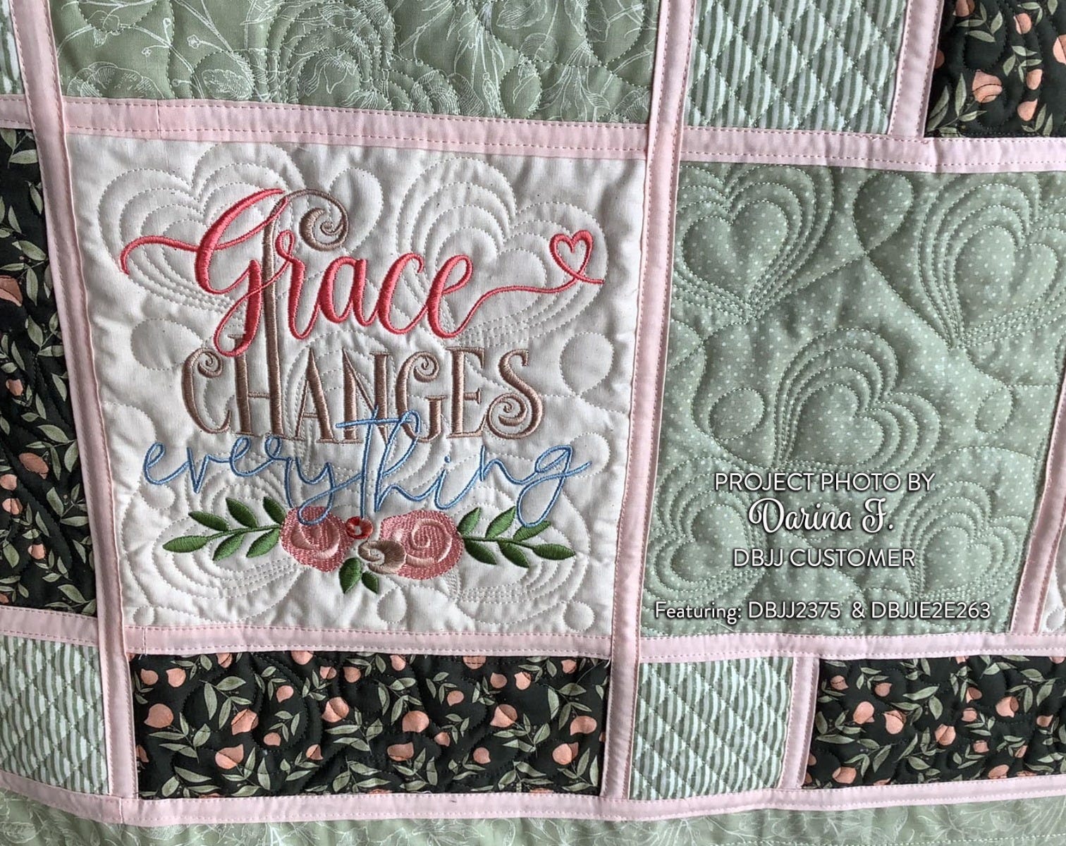 Echoing Hearts End-to-End Quilting Embroidery Design