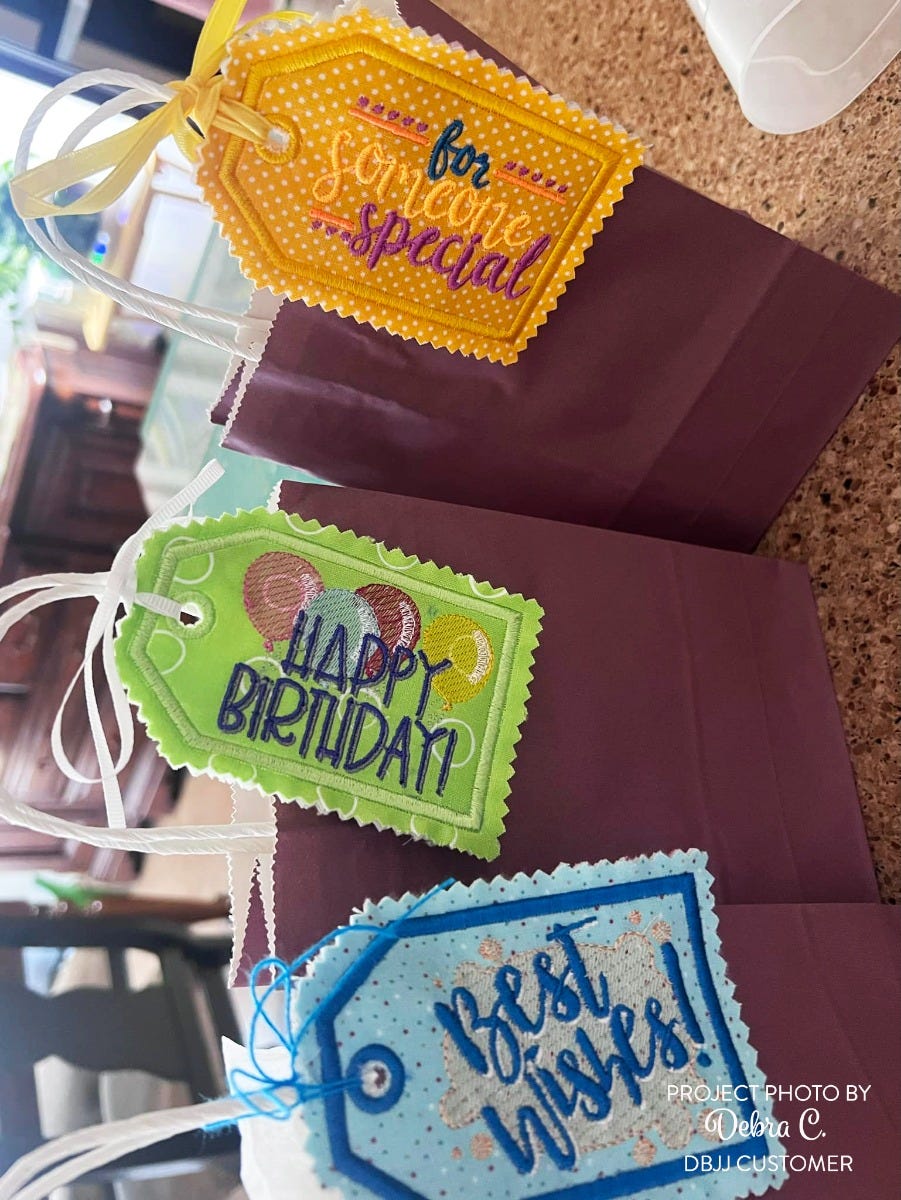 In The Hoop Gift Tags