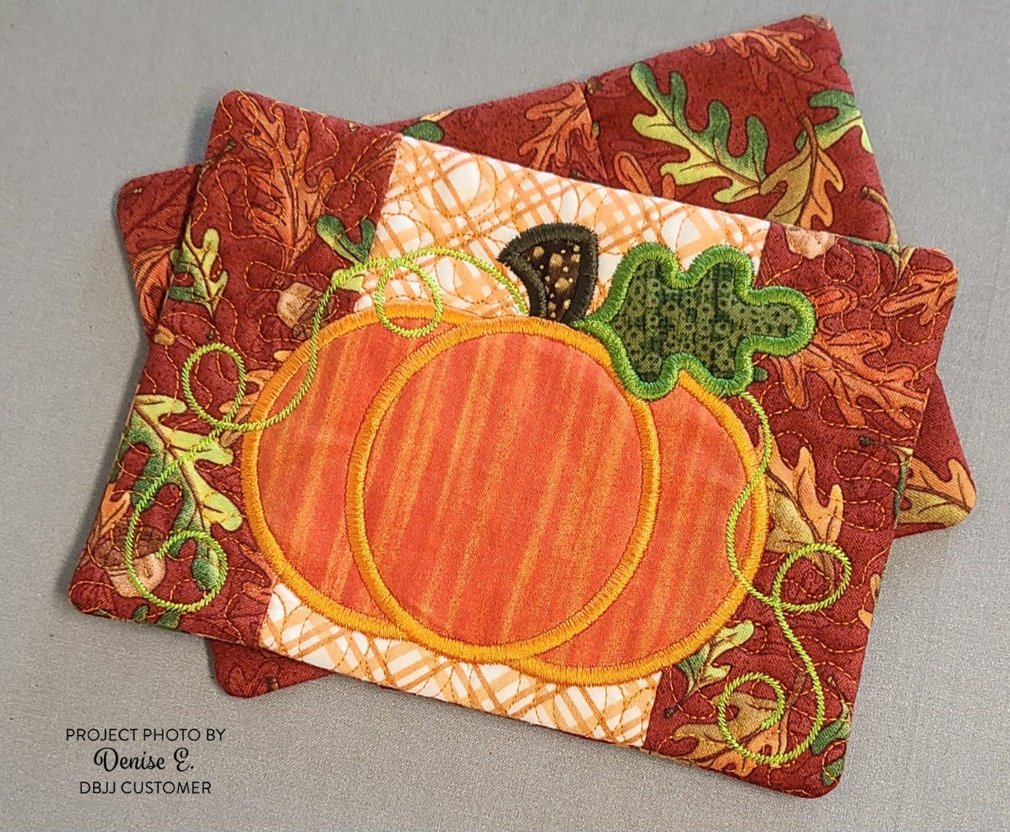 ITH Autumn Pumpkin Mug Rug