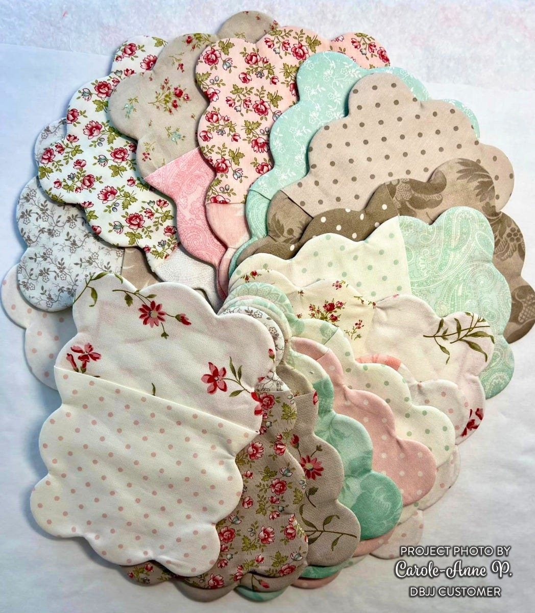 ITH Quilted Scallop Mug Rug