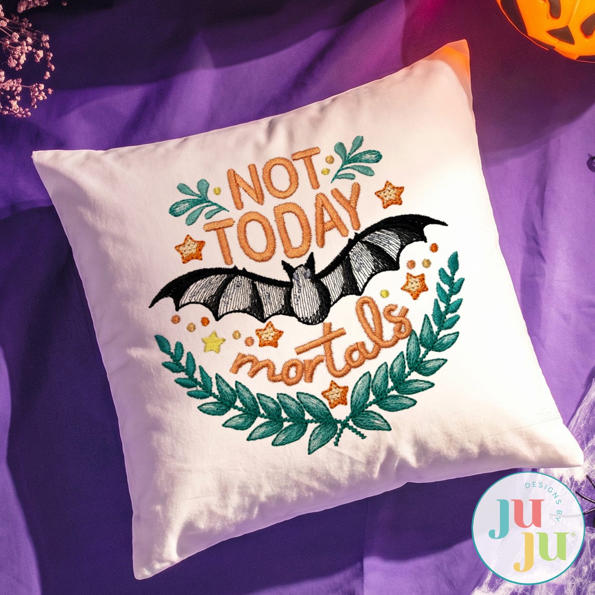 Halloween Sketch Word Art Embroidery Set 1 | Machine Embroidery Designs by JuJu
