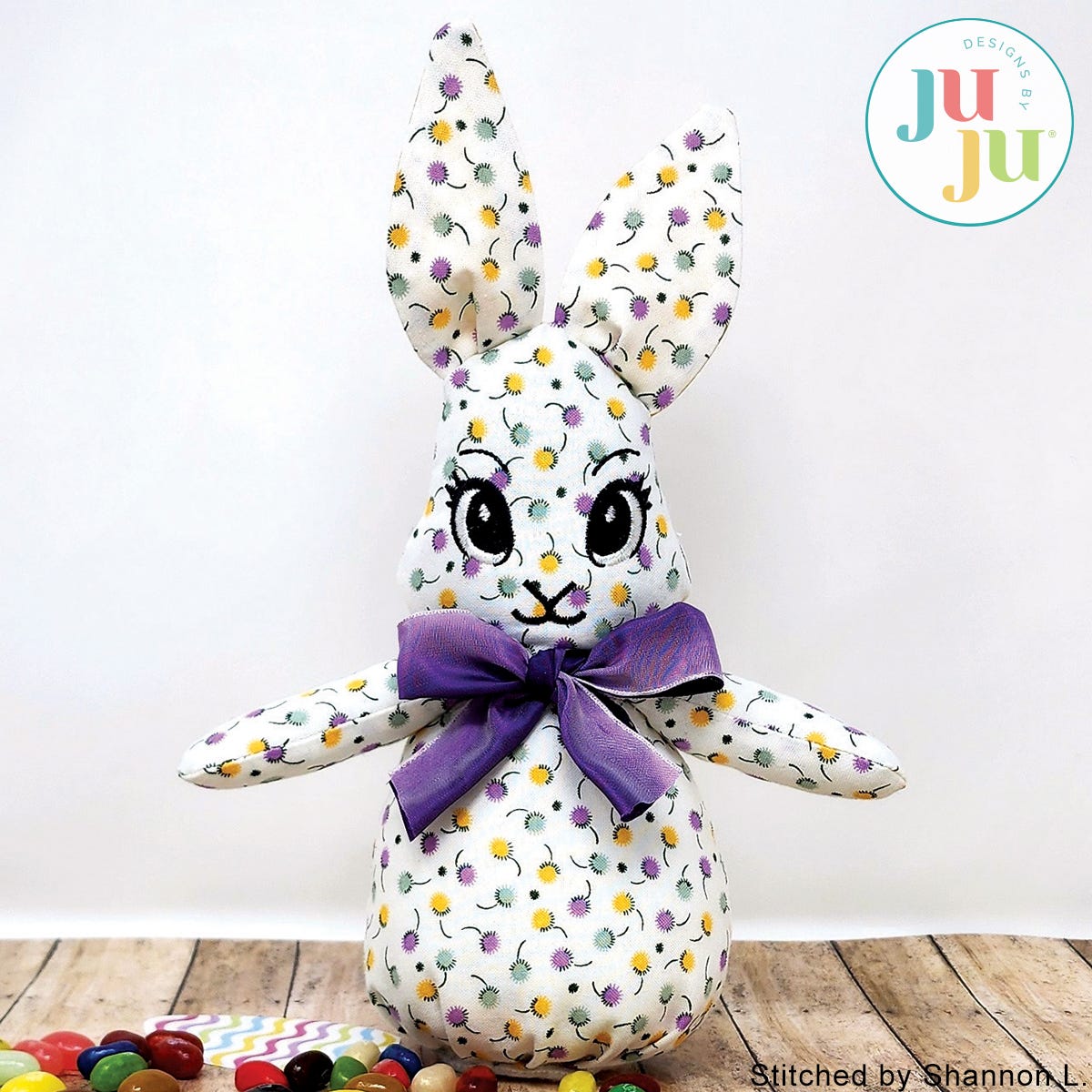 In The Hoop 3D Bunny Project by Oma's Place | Machine Embroidery Designs by JuJu