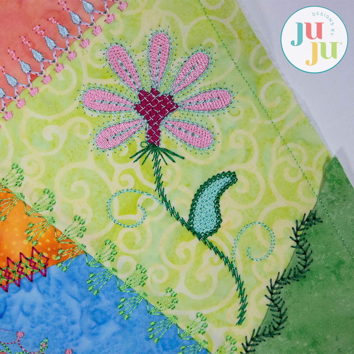 In The Hoop Crazy Patch Blocks Project Series 5 Set 4 | Machine Embroidery Designs by JuJu