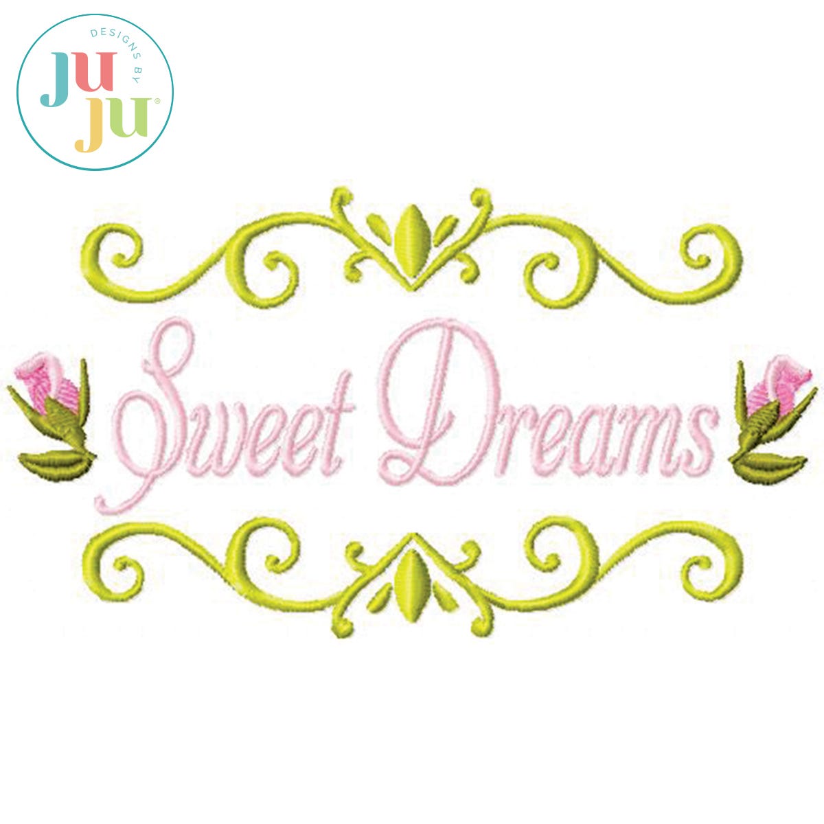 Sweet Dreams Pillow by Oma's Place | Machine Embroidery Designs by JuJu