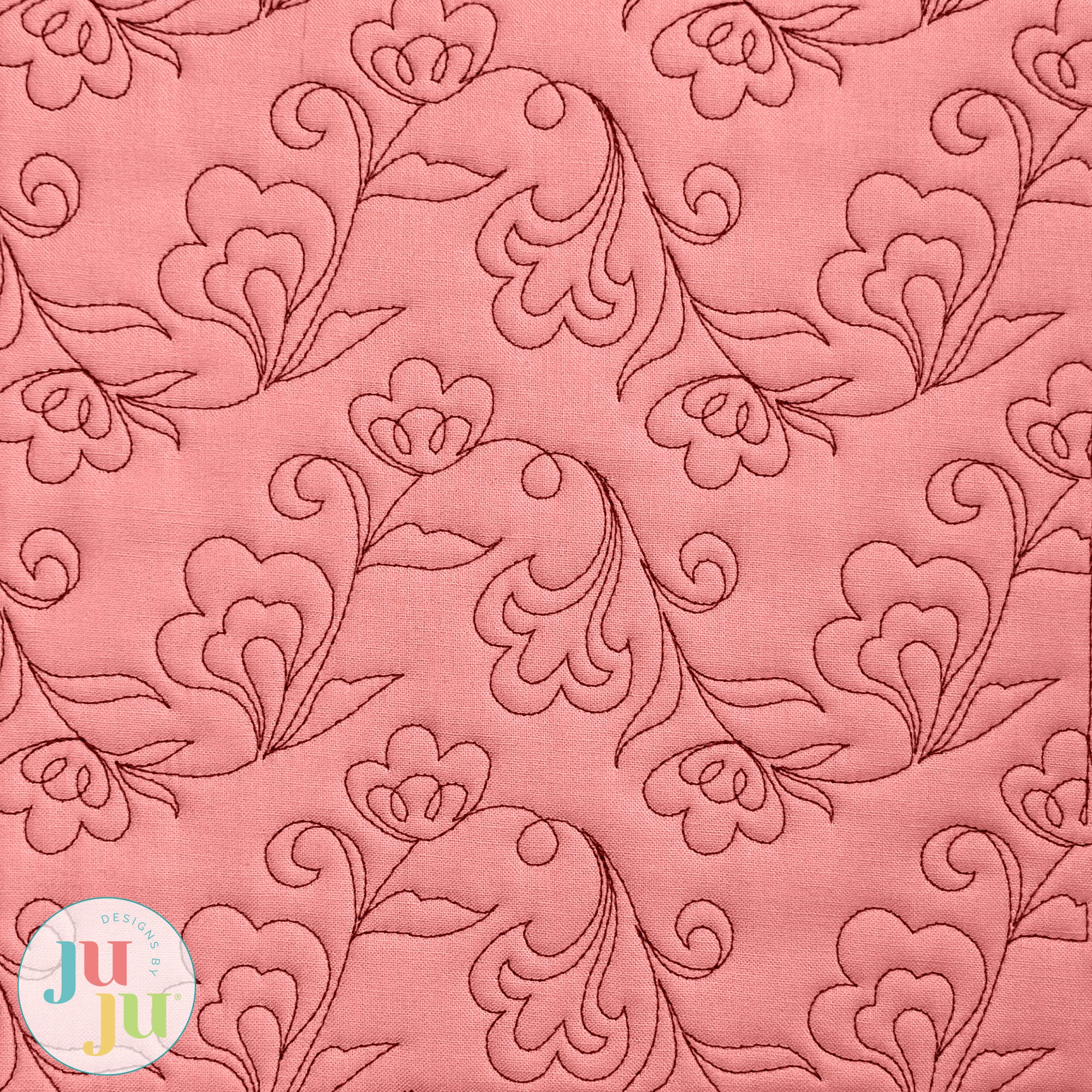 Modern Floral Vines Quilting Backdrops Design | Machine Embroidery Designs by JuJu
