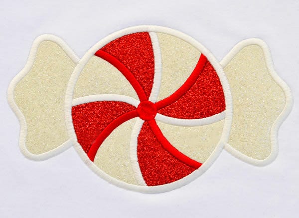 Peppermint Candy Applique Embroidery Design | Machine Embroidery Designs by JuJu