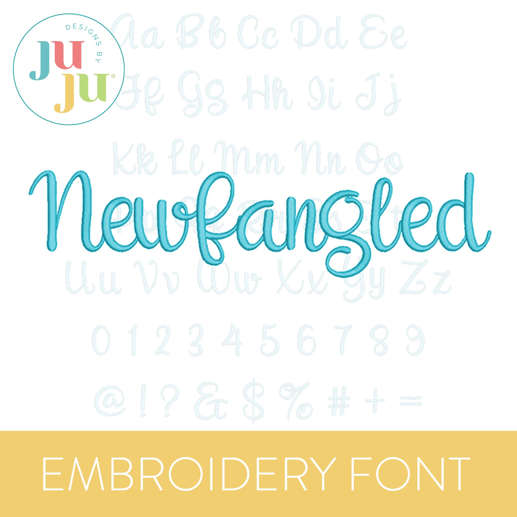 Newfangled Embroidery Font | Machine Embroidery Designs by JuJu
