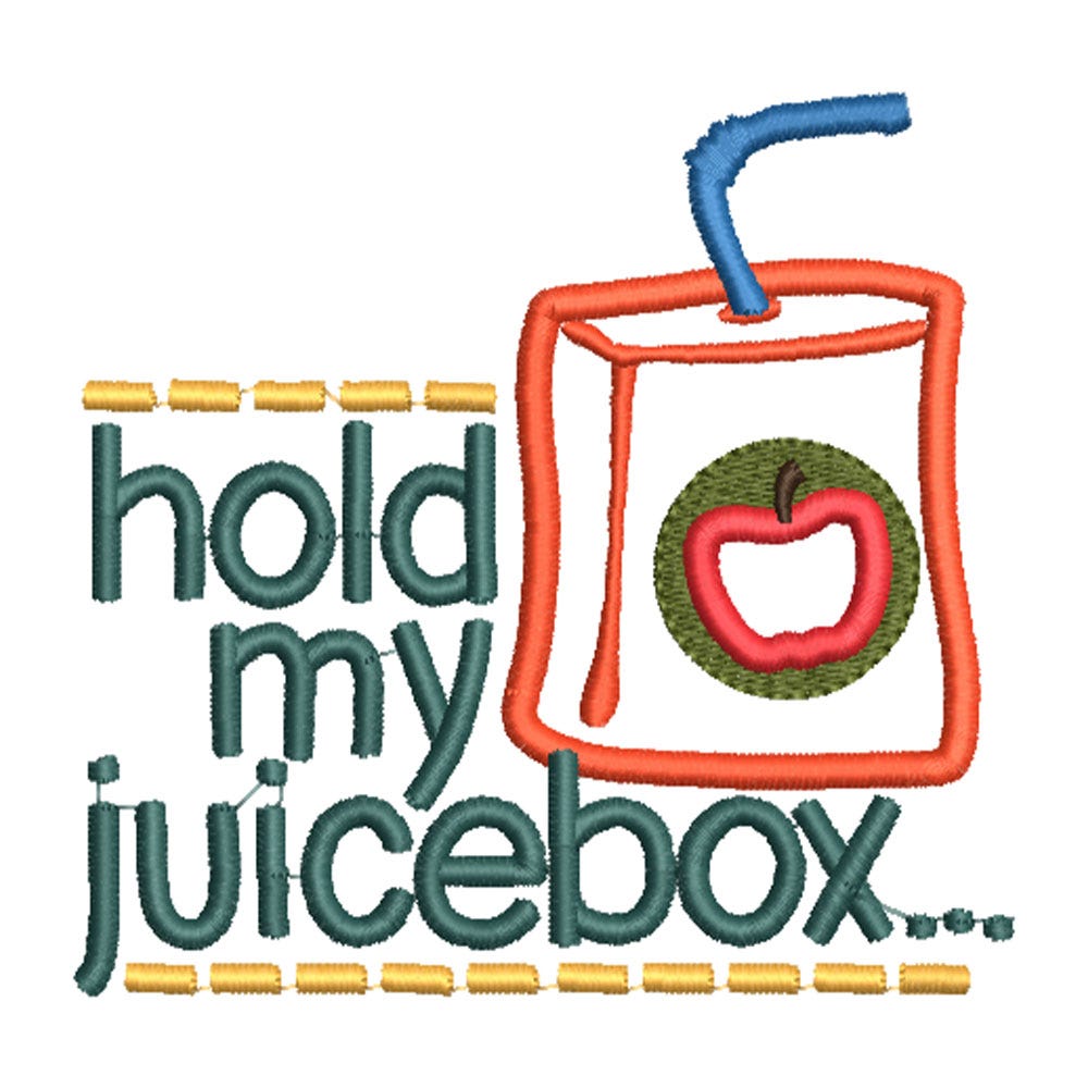 FREE Juice Box Embroidery Design | Machine Embroidery Designs by JuJu
