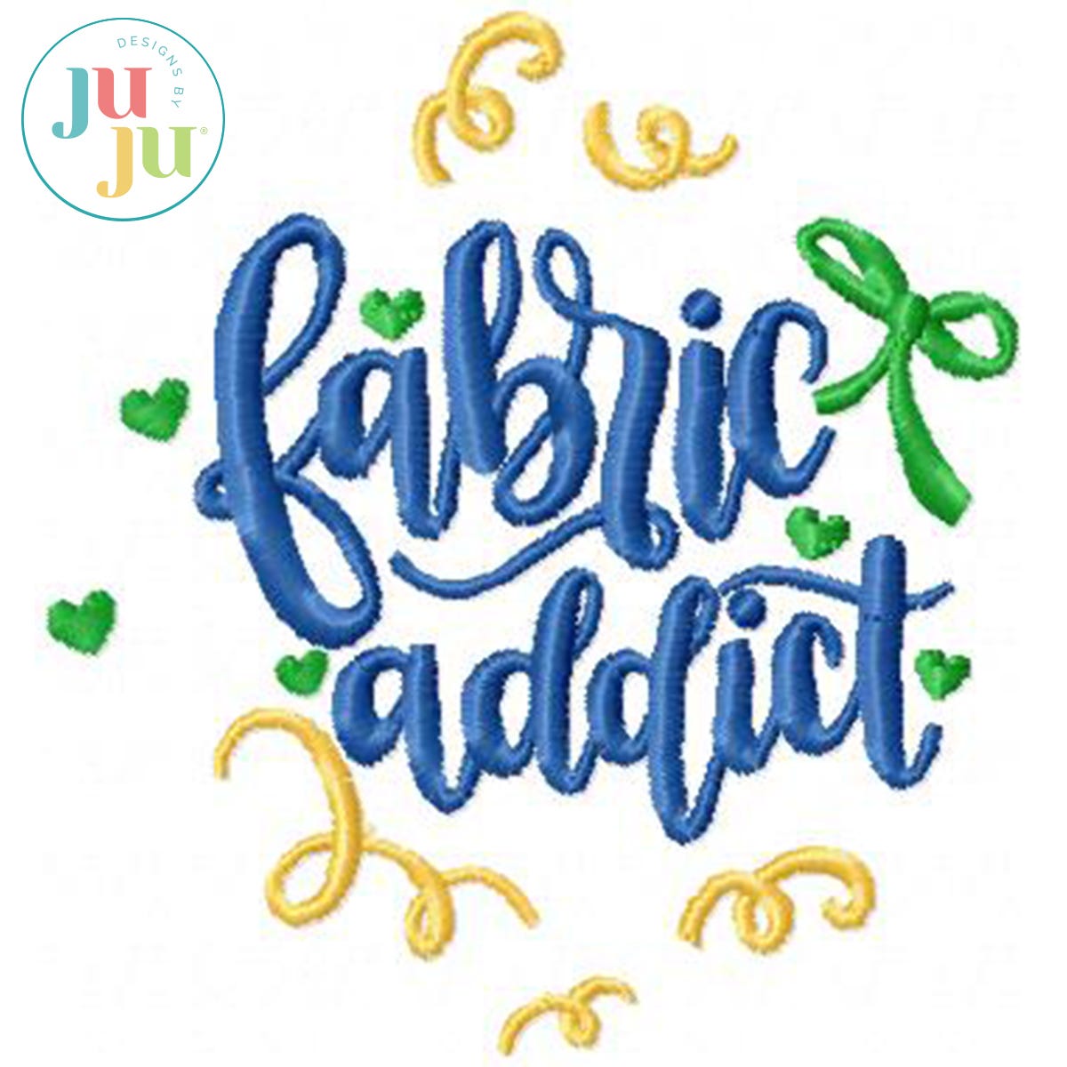 Fabric Addict Single Embroidery Design by Oma's Place | Machine Embroidery Designs by JuJu
