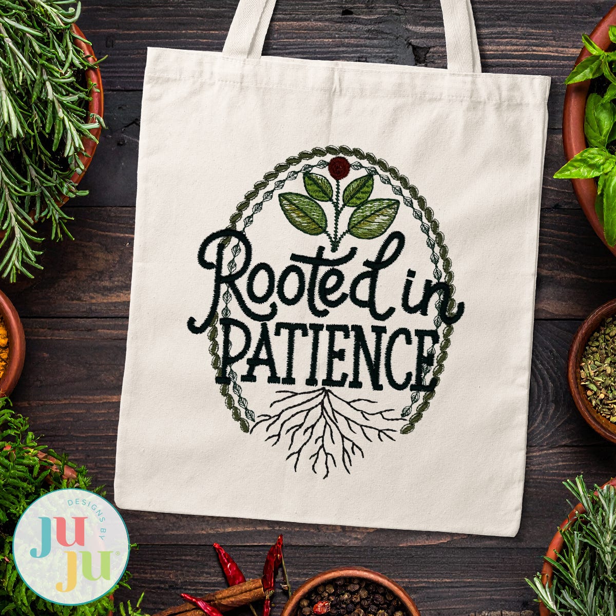 Home Grown Embroidery Set 1 | Machine Embroidery Designs by JuJu