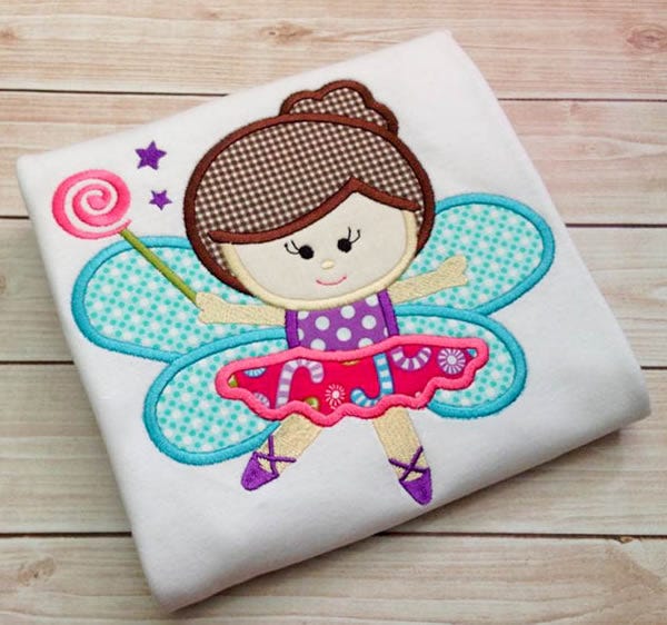 Sugar Fairy Applique Embroidery Design | Machine Embroidery Designs by JuJu