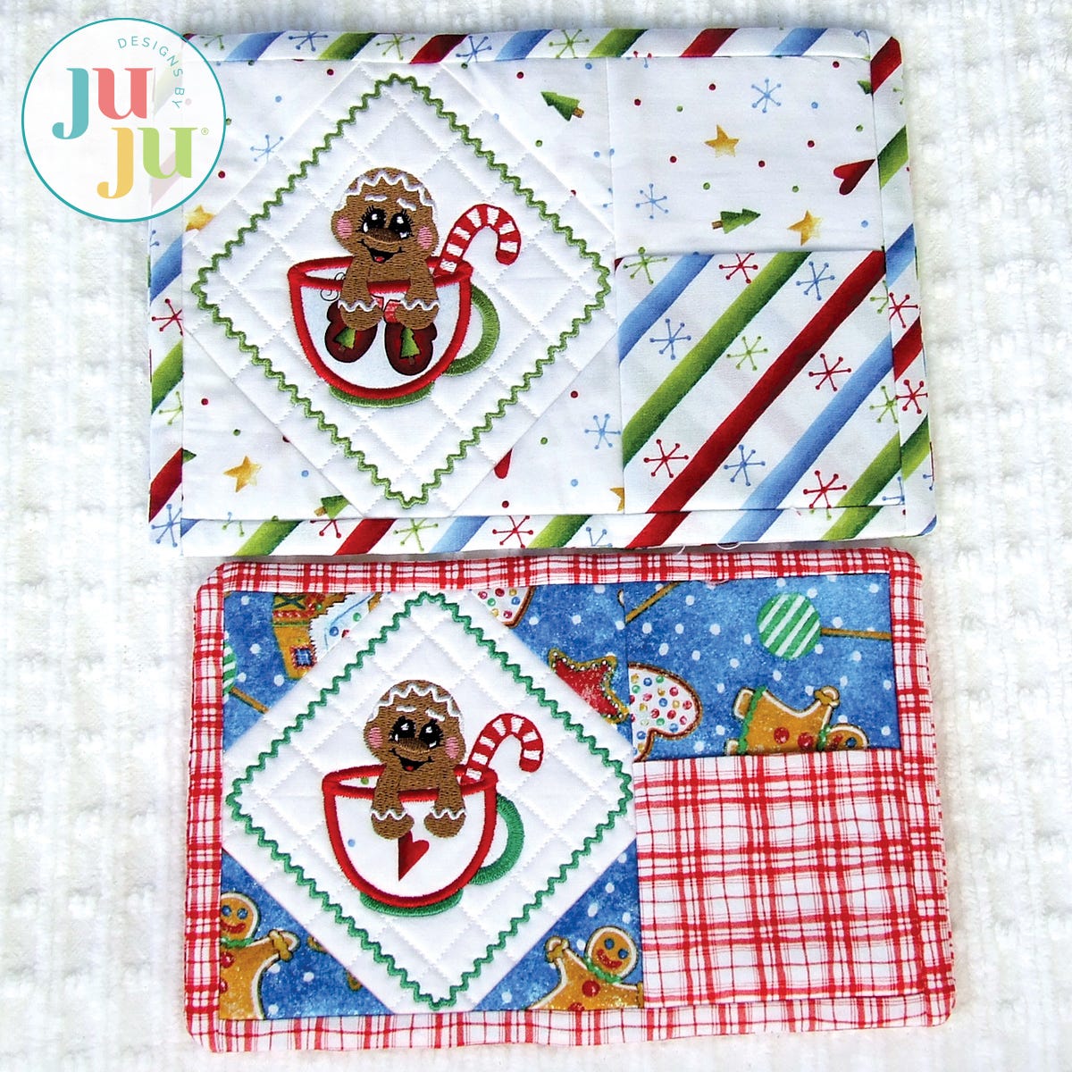  Ginger Snack Mat by Oma's Place | Machine Embroidery Designs by JuJu