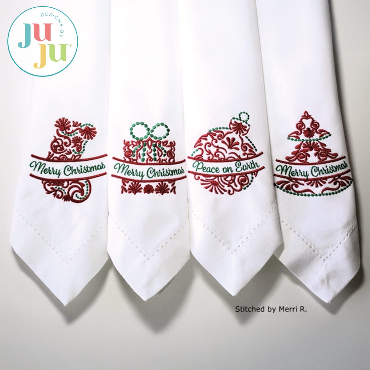 Elegant Christmas Designs by Oma's Place | Machine Embroidery Designs by JuJu