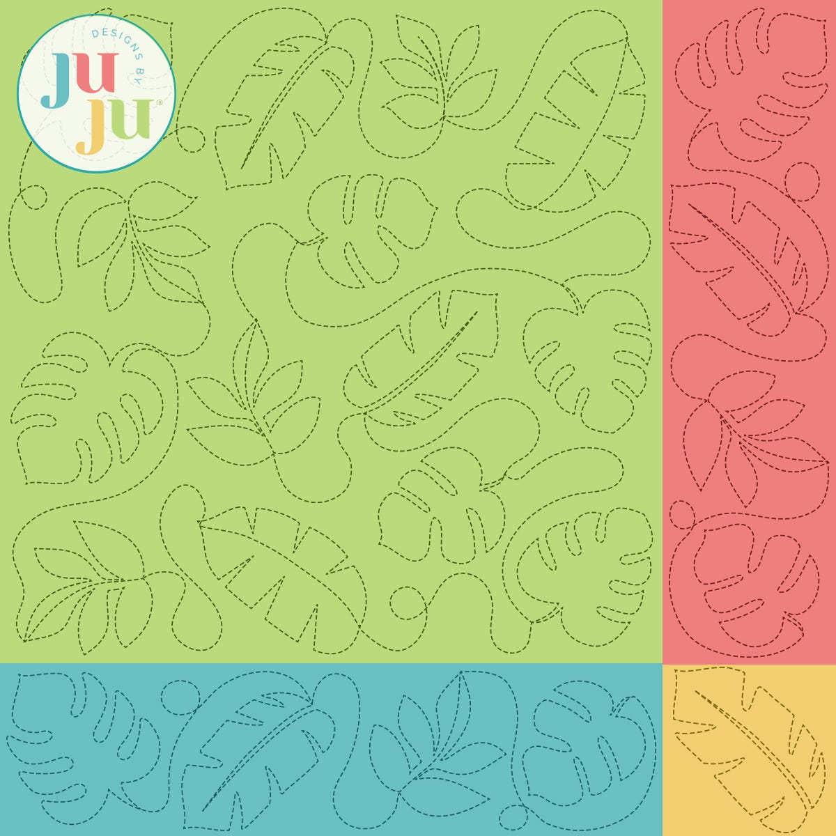 Jungle Quilting Backdrops Design | Machine Embroidery Designs by JuJu