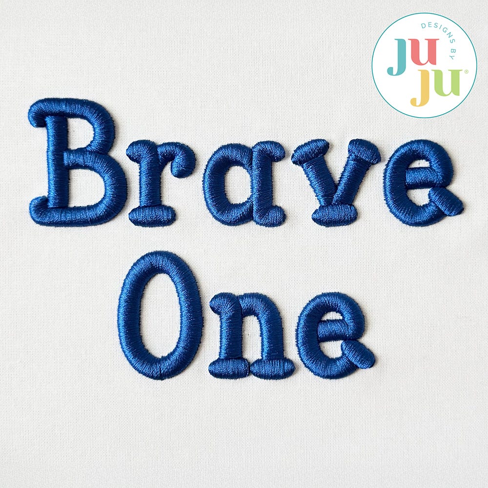 Closer to Free Puffy Embroidery Font | Machine Embroidery Designs by JuJu