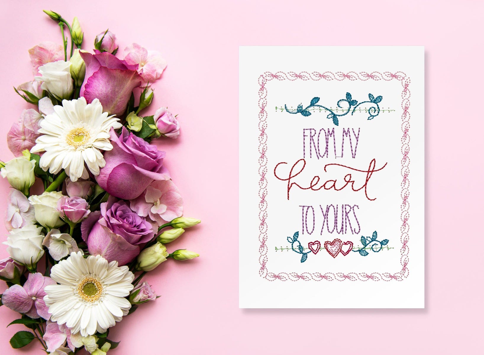 Thoughts And Prayers Greeting Cards 2 | Machine Embroidery Designs by JuJu