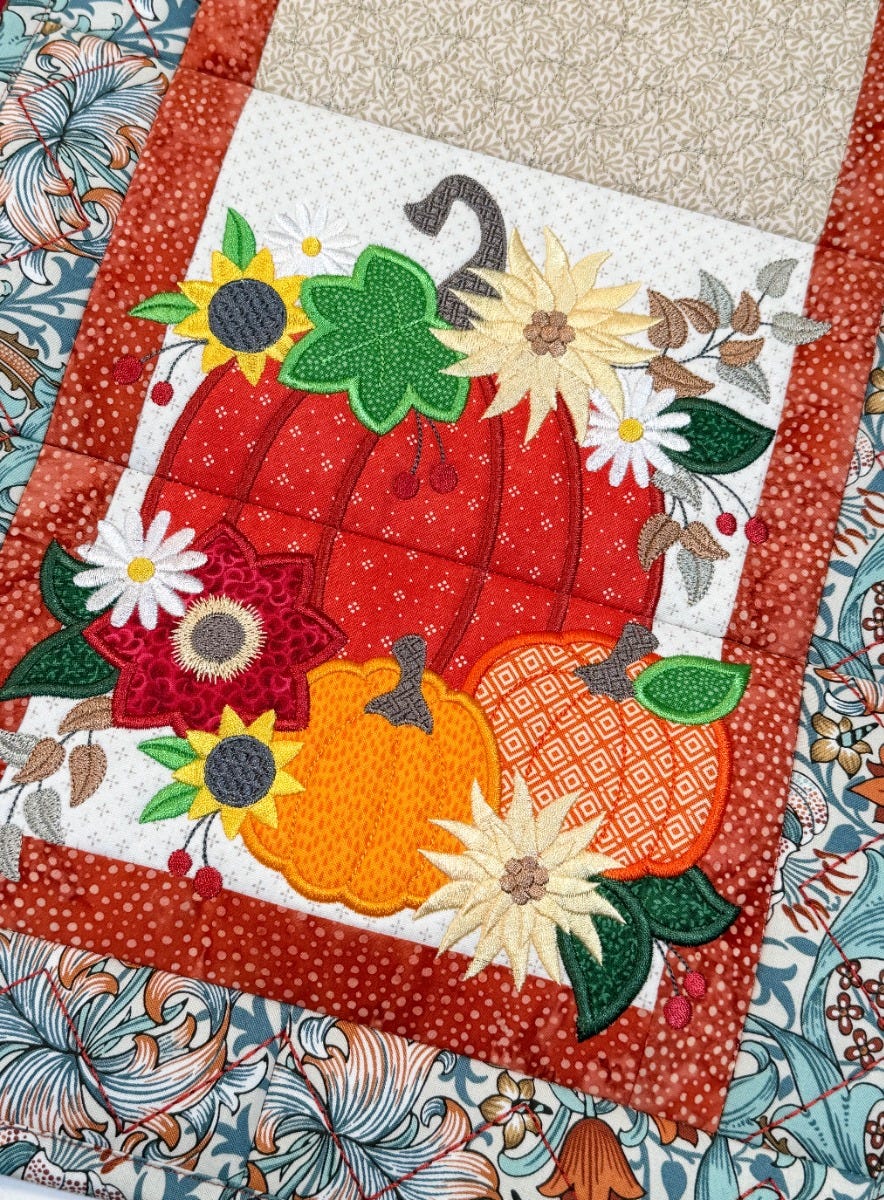 ITH Modular Seasonal Table Runner 3 | Machine Embroidery Designs by JuJu