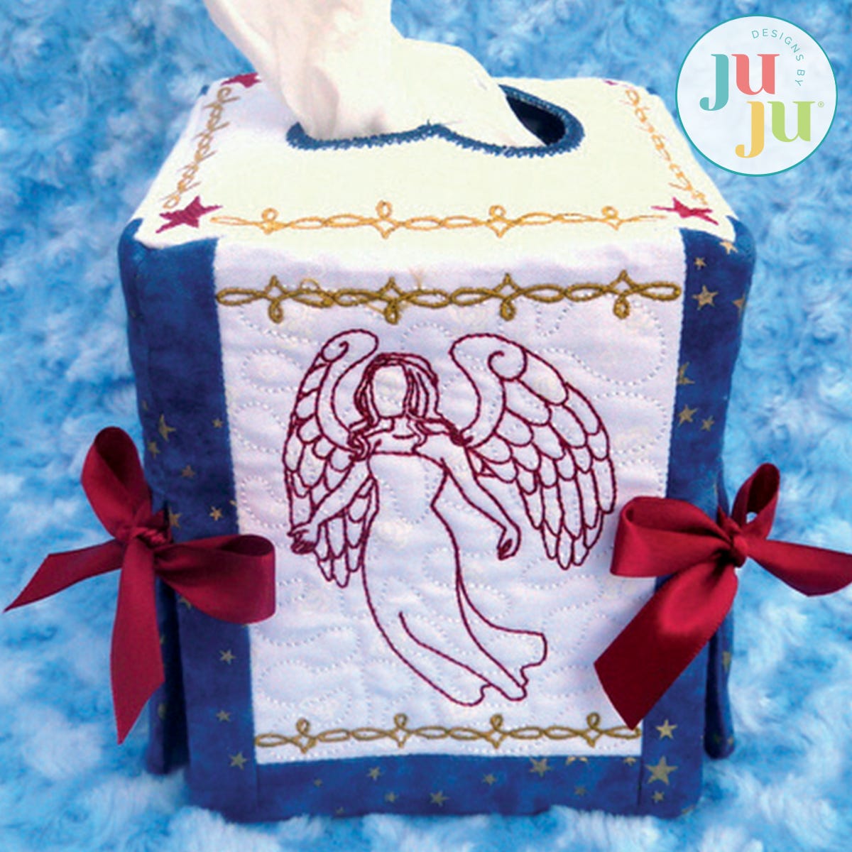 Comfort Tissue Box by Oma's Place | Machine Embroidery Designs by JuJu