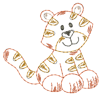 Safari Animals Vintage Stitch Machine Embroidery Designs By JuJu