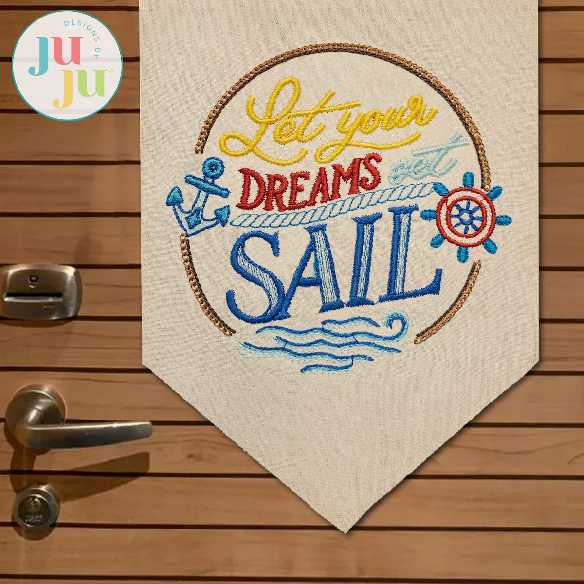 Cruise Word Art Embroidery Set | Machine Embroidery Designs by JuJu