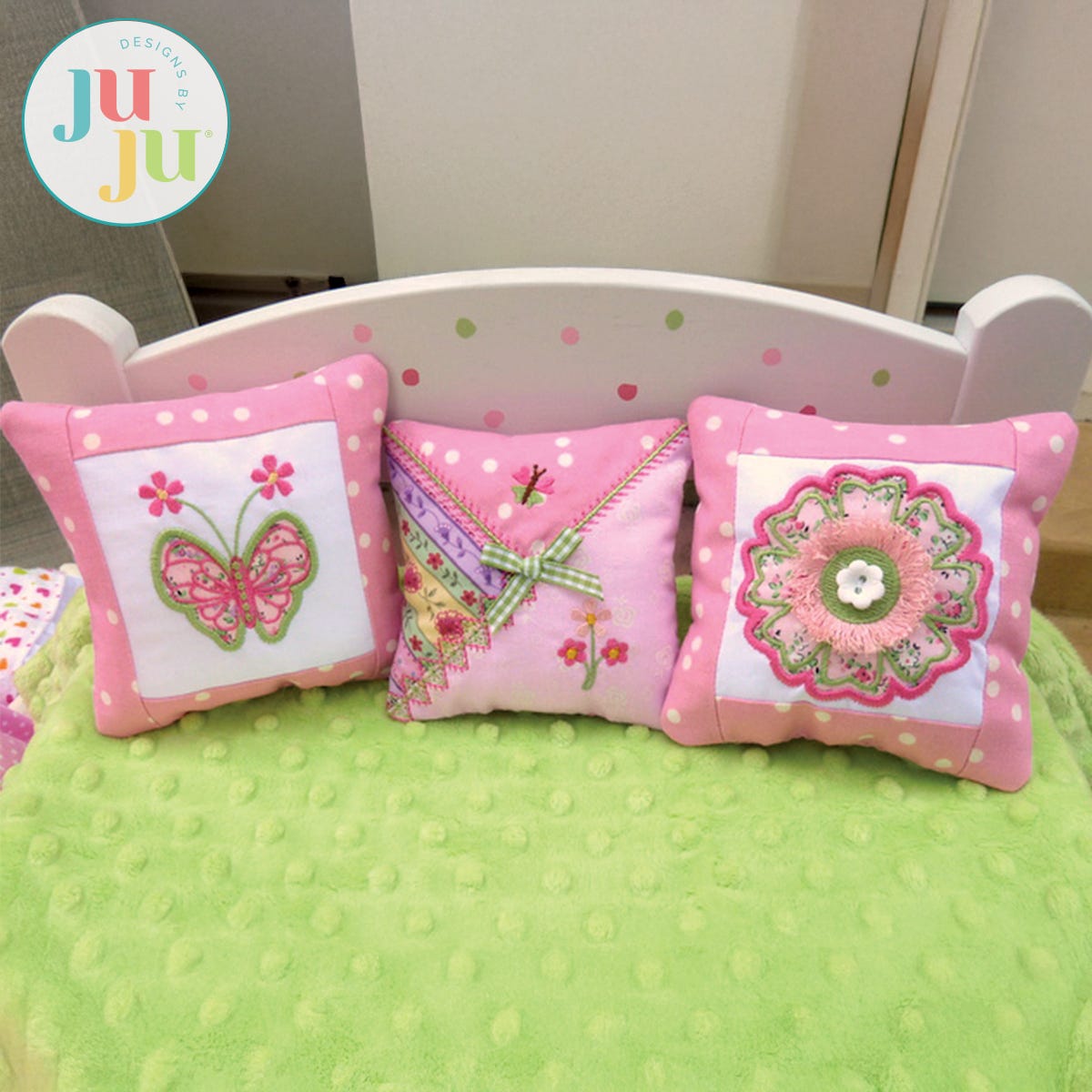 In The Hoop Doll Bedding Project by Oma's Place | Machine Embroidery Designs by JuJu