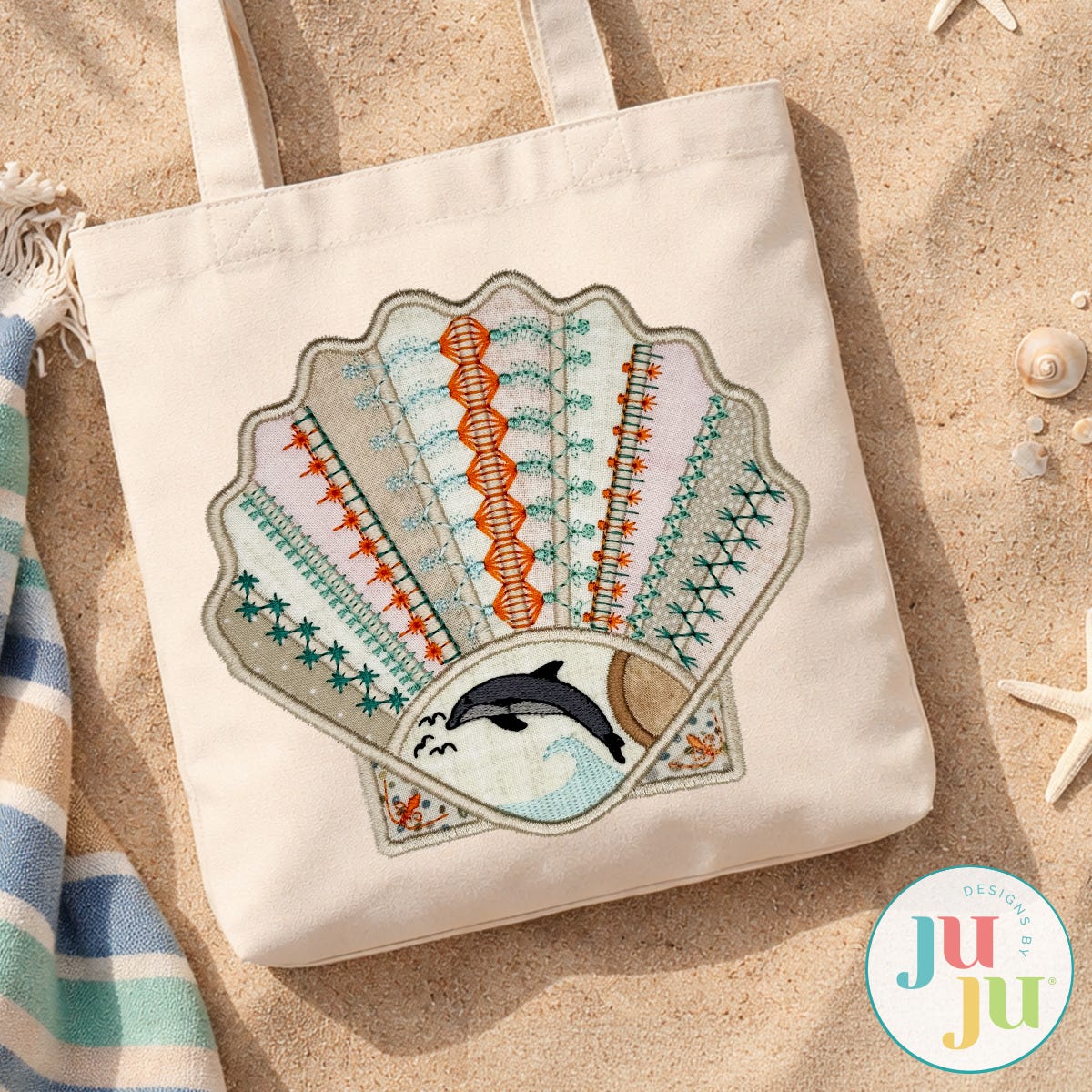 Sea Life Applique Embroidery Set 2 | Machine Embroidery Designs by JuJu