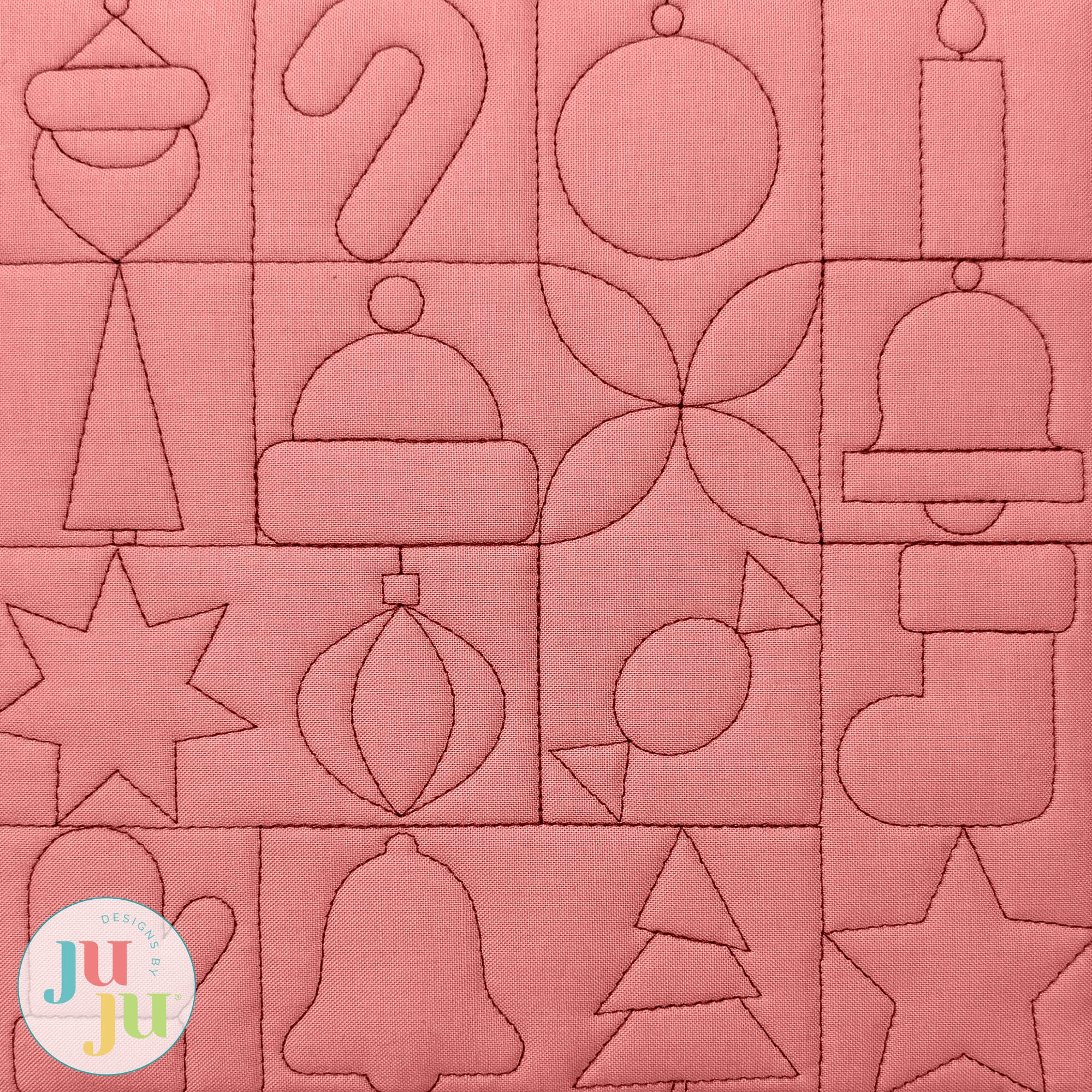 Geometric Christmas Quilting Backdrops Design | Machine Embroidery Designs by JuJu