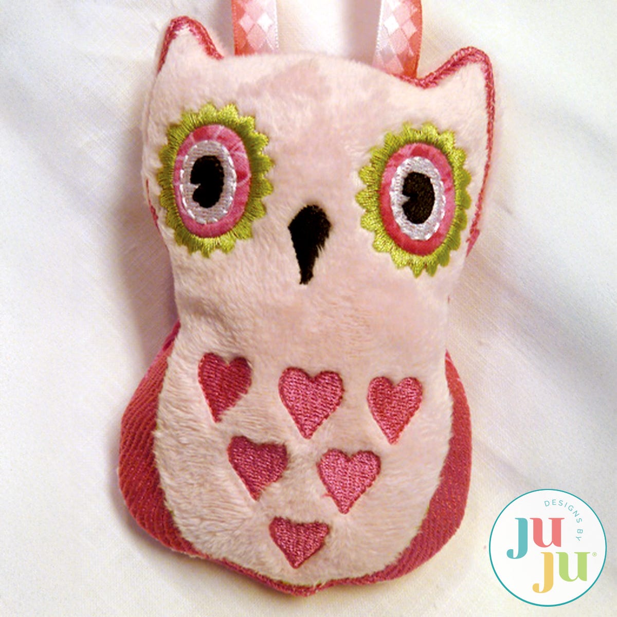 Heart Owl Gift Pocket by Oma's Place | Machine Embroidery Designs by JuJu