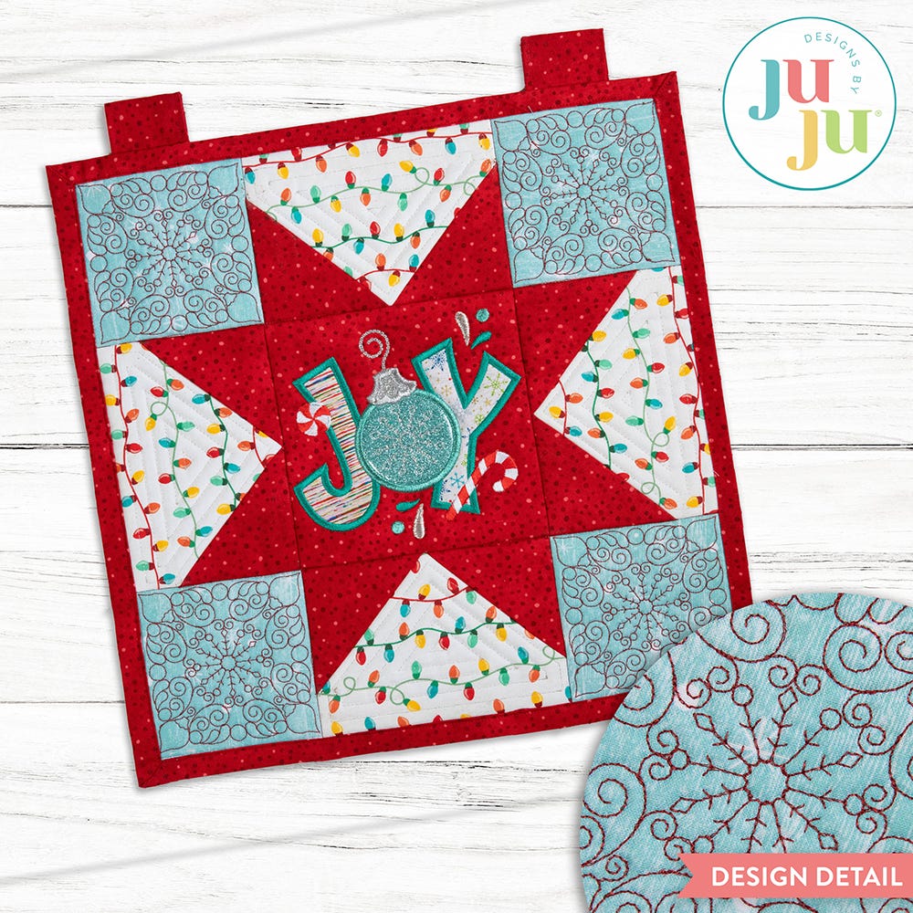 In The Hoop Joy Mini Quilt Project | Machine Embroidery Designs by JuJu
