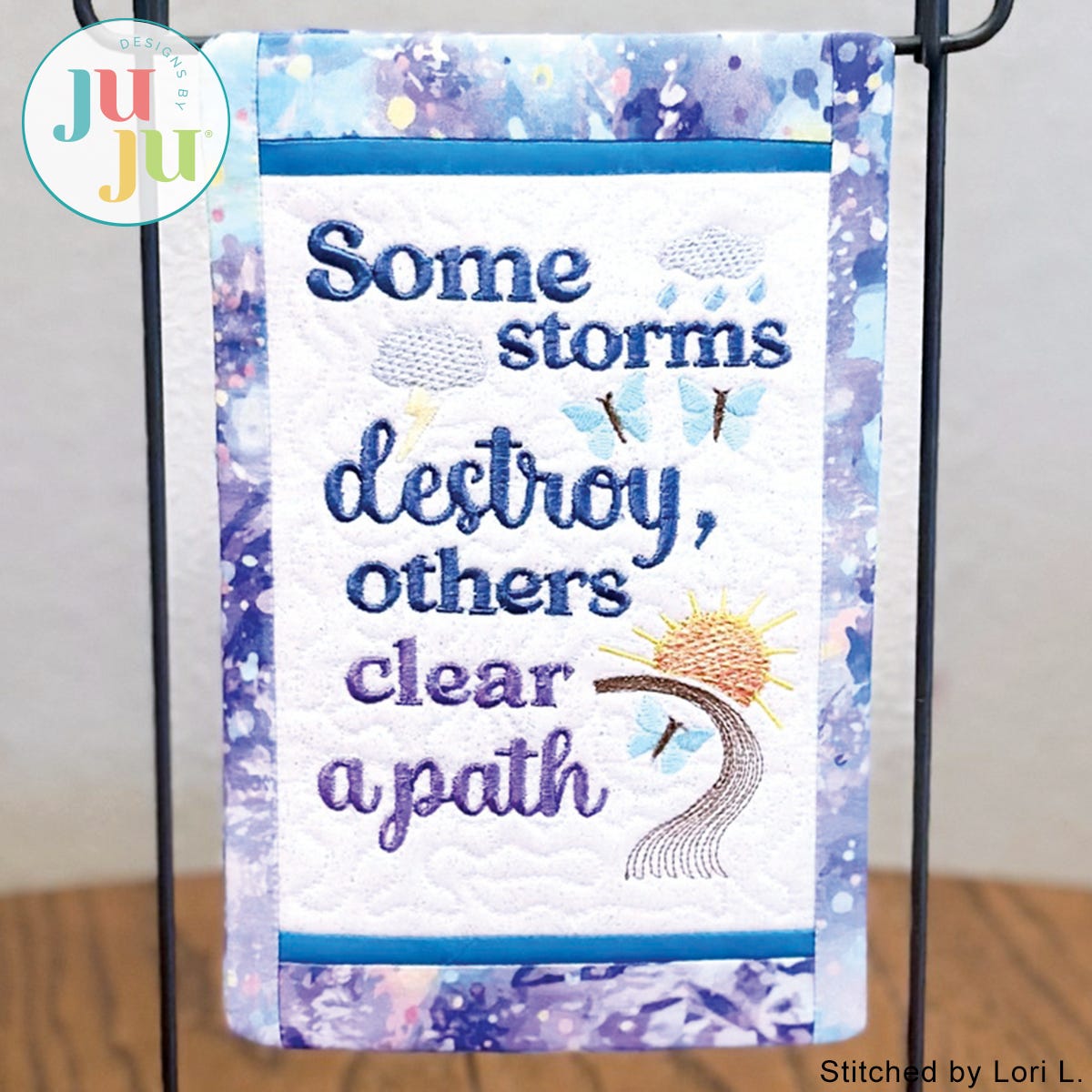 In The Hoop Storm Mini Quilt Project by Oma's Place | Machine Embroidery Designs by JuJu