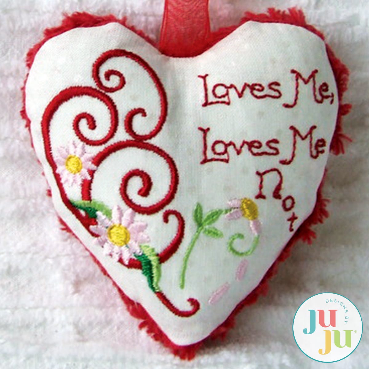 3D Loves Me Heart by Oma's Place | Machine Embroidery Designs by JuJu