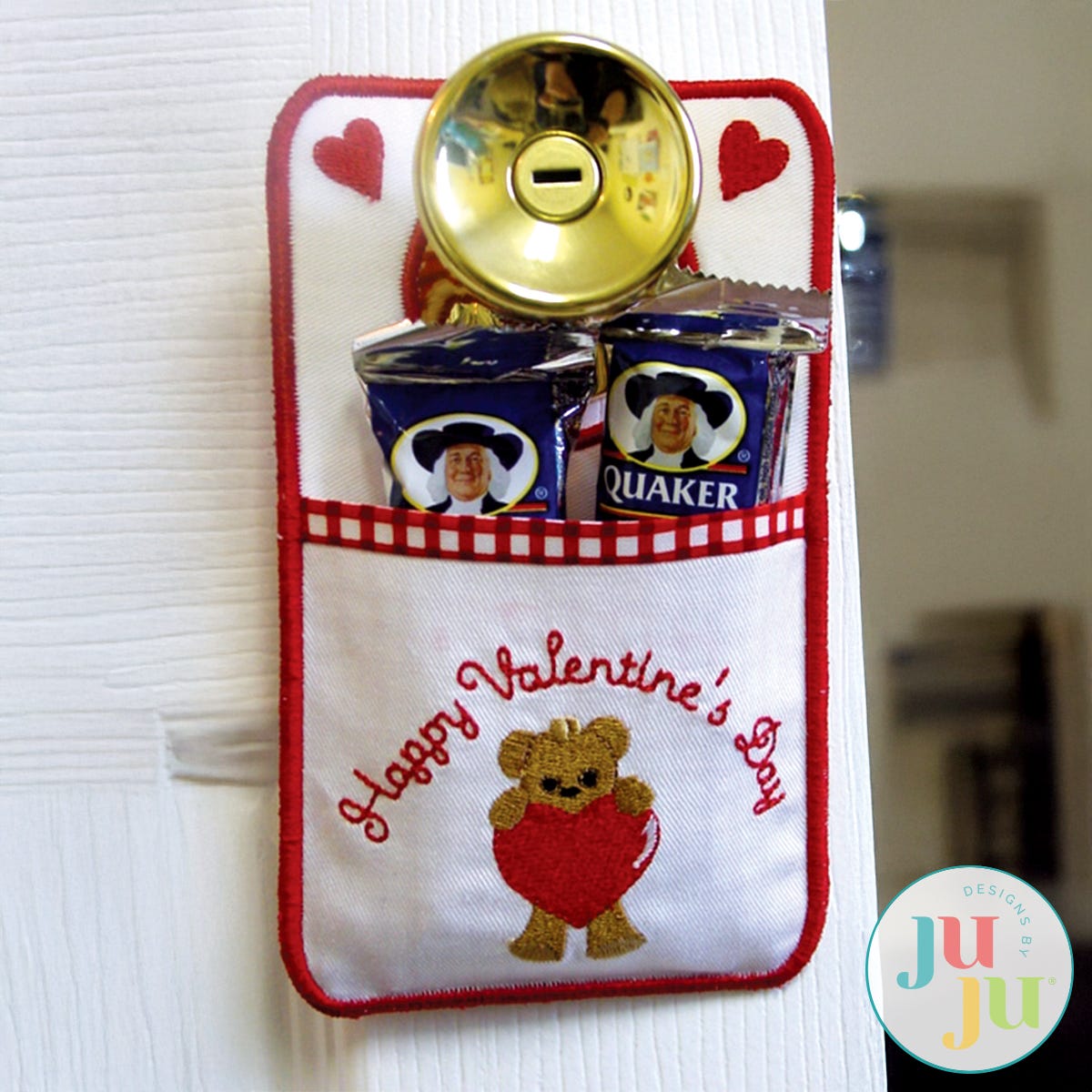Valentine's Door Pocket by Oma's Place | Machine Embroidery Designs by JuJu