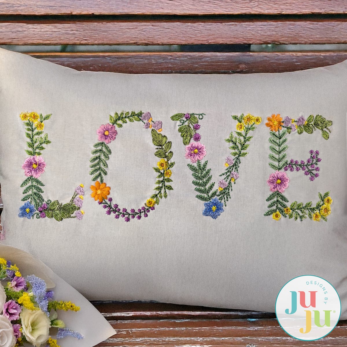                                 Heirloom Garden Love Landscape Embroidery Design | Machine Embroidery Designs by JuJu
                            