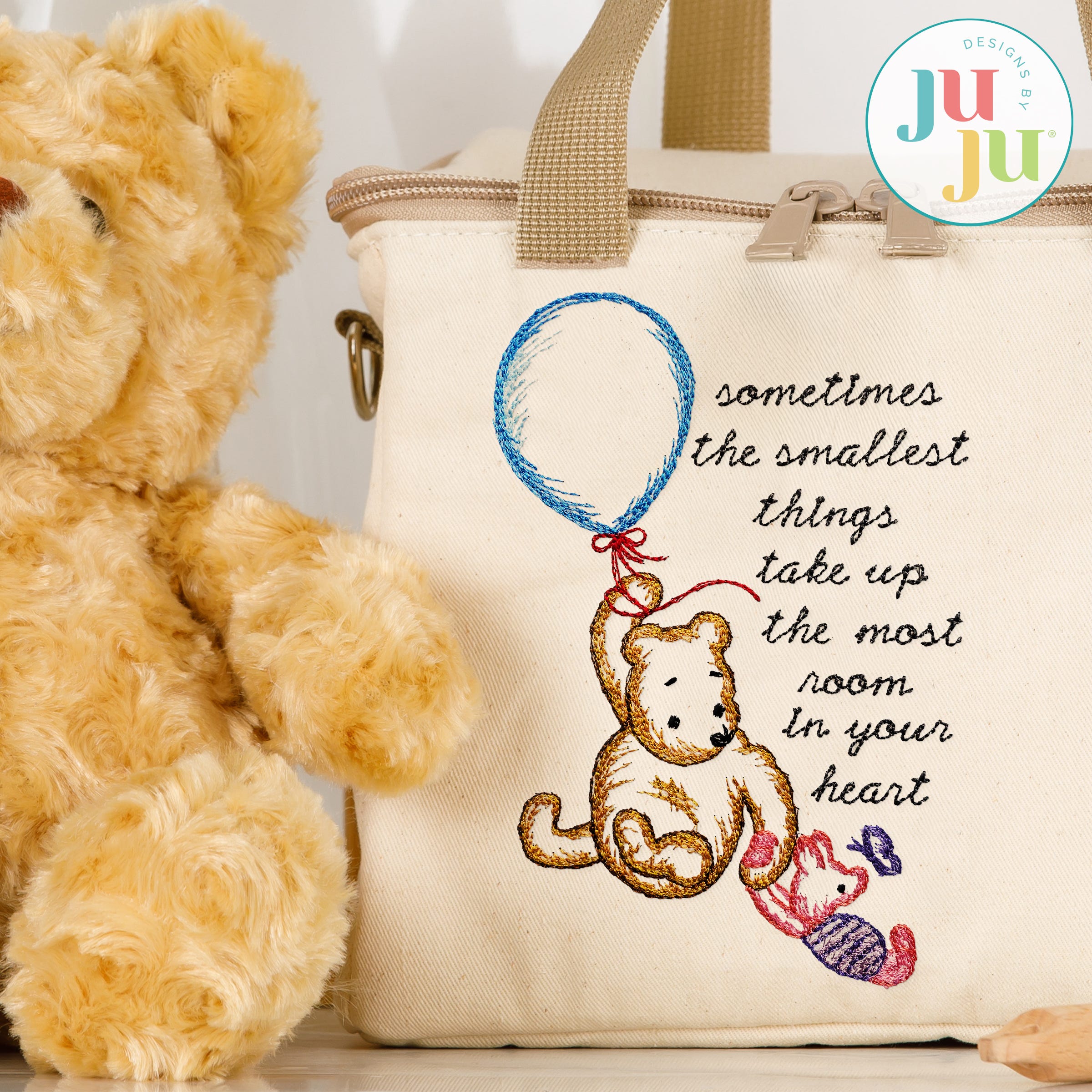 Watercolor Winnie-the-Pooh Piglet  Embroidery Design | Machine Embroidery Designs by JuJu