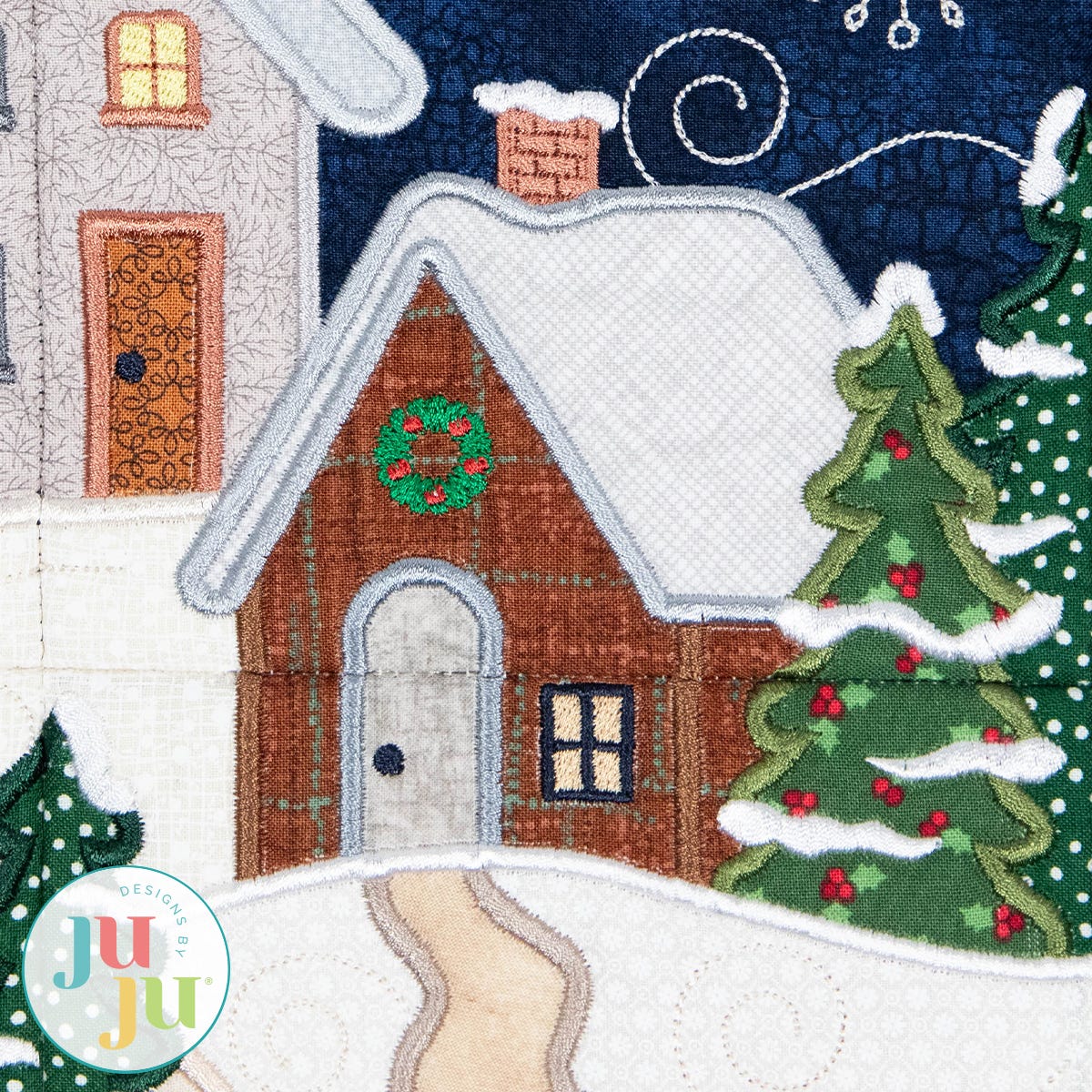  In The Hoop Dashing Through the Snow Wall Hanging Project | Machine Embroidery Designs by JuJu