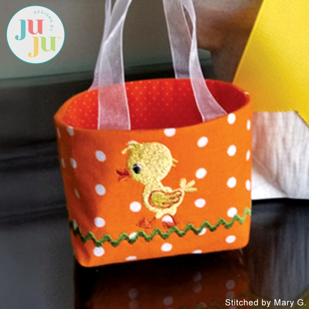 In The Hoop Mini Easter Basket Project by Oma's Place | Machine Embroidery Designs by JuJu