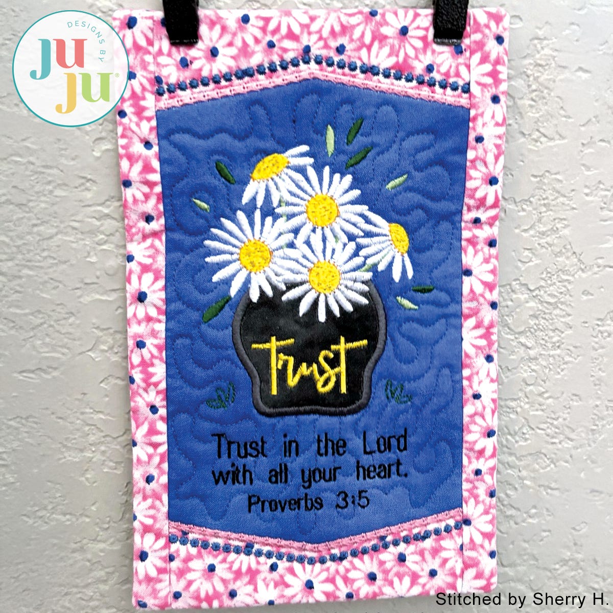  In The Hoop Trust in the Lord Mini Quilt Project by Oma's Place | Machine Embroidery Designs by JuJu