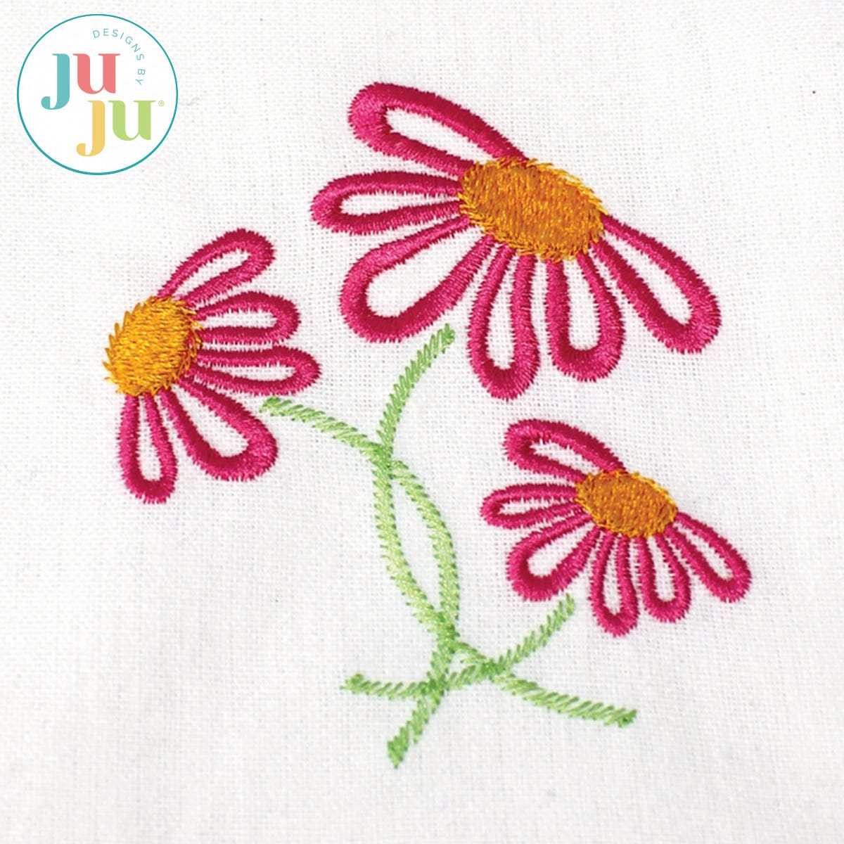 Happy Birthday Greeting Card Embroidery Design by Oma's Place | Machine Embroidery Designs by JuJu