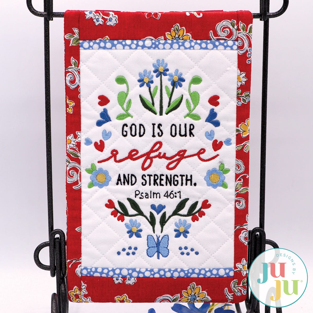 Refuge Mini Quilt by Oma's Place | Machine Embroidery Designs by JuJu