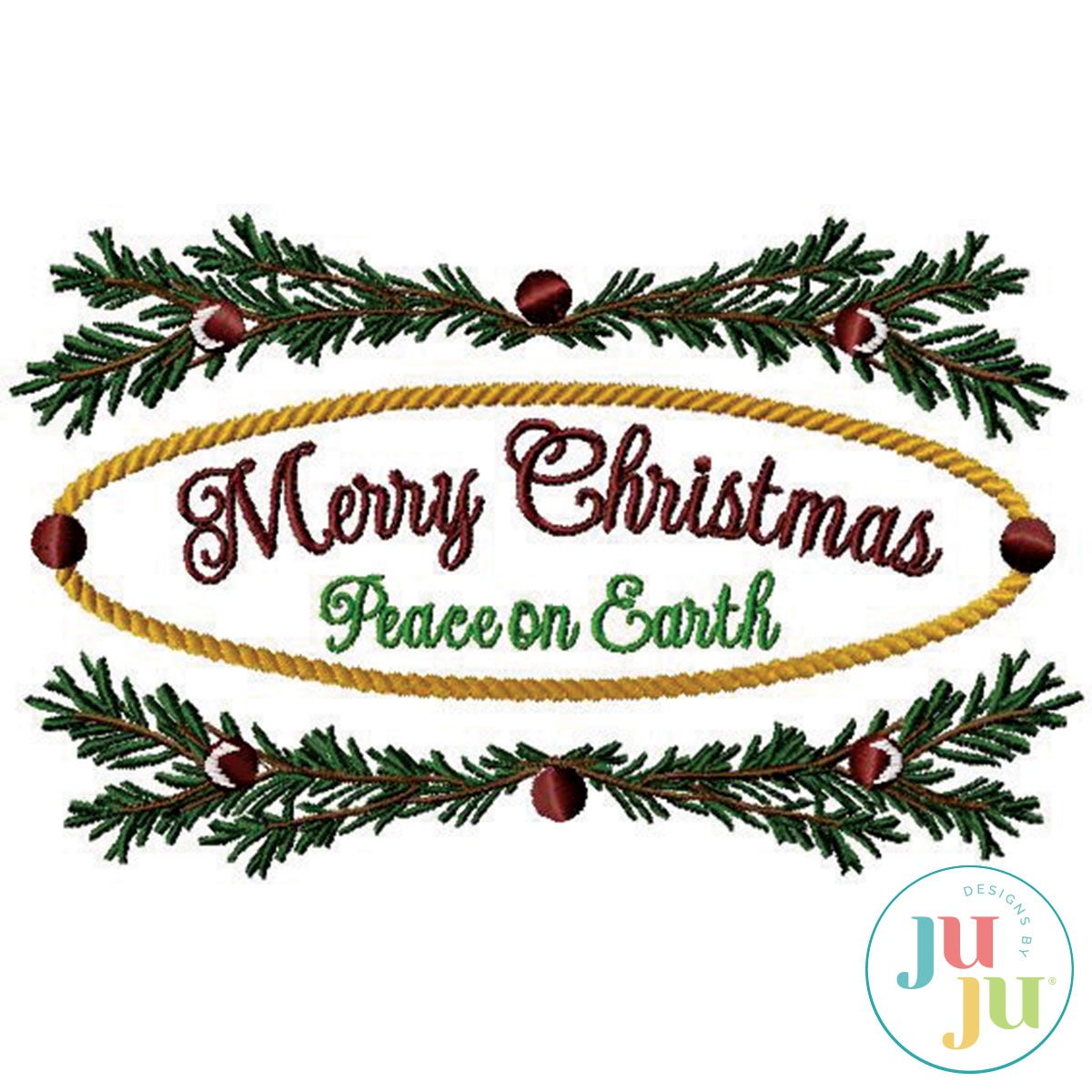 Christmas Frame by Oma's Place | Machine Embroidery Designs by JuJu